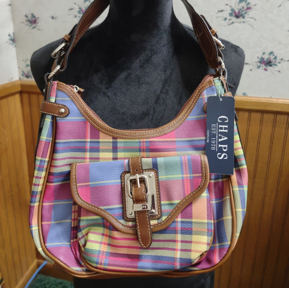 Chaps NWT Plaid Shoulder Bag